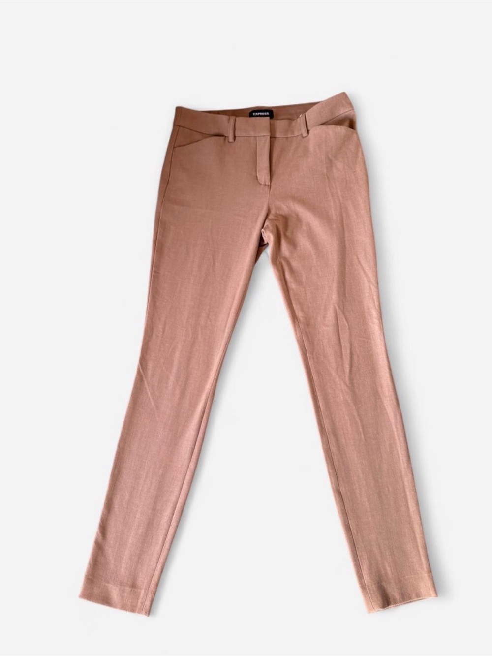 Express Light Brown Skinny Dress Pants Size 6L Mid Rise